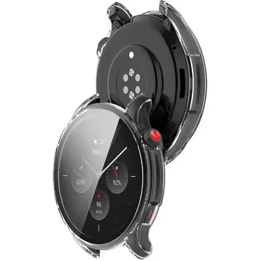 Чехол-накладка DK Пластик Gloss Glass Full Cover для Xiaomi Amazfit GTR 4 (clear) - фото 2