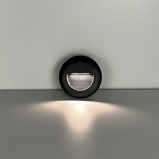 Світильник для сходів у чорному корпусі Ø 8 см | Line F | Арт. 10010 BK - фото 7