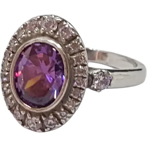 Серебряное кольцо Агни Элла с фианитами. 1400/9Р-CZ 16,5