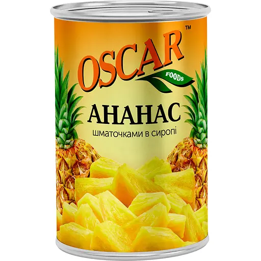 Ананаси Оscar шматочками 580 мл (231870)
