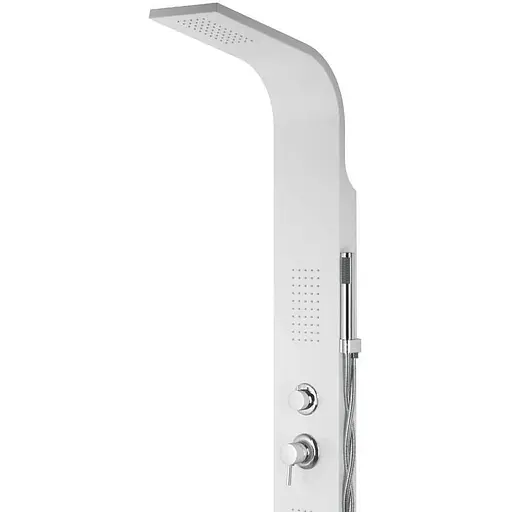 Душова панель Corsan Alto white LED з виливом A017MWHLEDW, Хром - фото 1