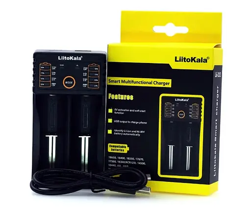 Зарядний пристрій Liitokala Lii-202 на 2 слоти (для Ni-MH, Ni-CD, Li-Ion, LiFePO4) - фото 9