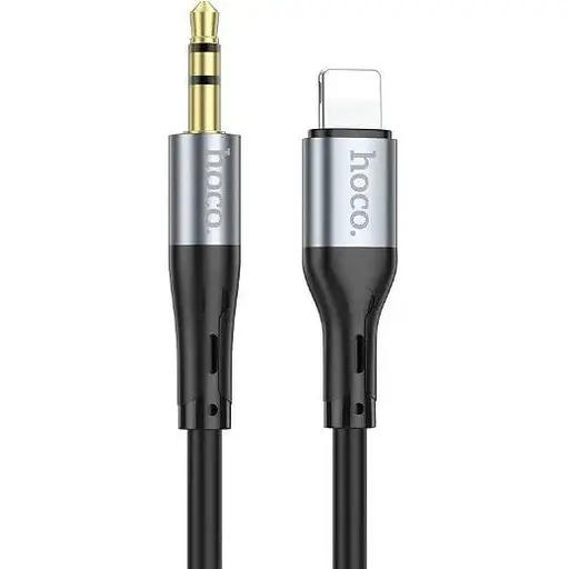 Кабель Hoco UPA22 Lightning silicone digital audio conversion cable Чорний