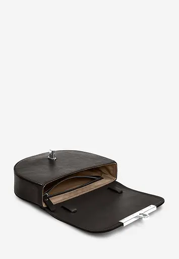 Женская кожаная сумка поясная-кроссбоди Bridget темно-коричневая - фото 8