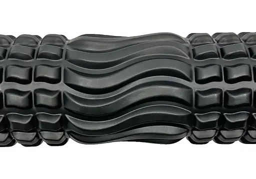 Массажный ролик EasyFit Wavyspines 33 см Черный (EF-3701-Bk) - фото 2