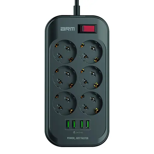 Мережевий фільтр-подовжувач ArmorStandart A-PS64 2m Black (ARM70435) - фото 1