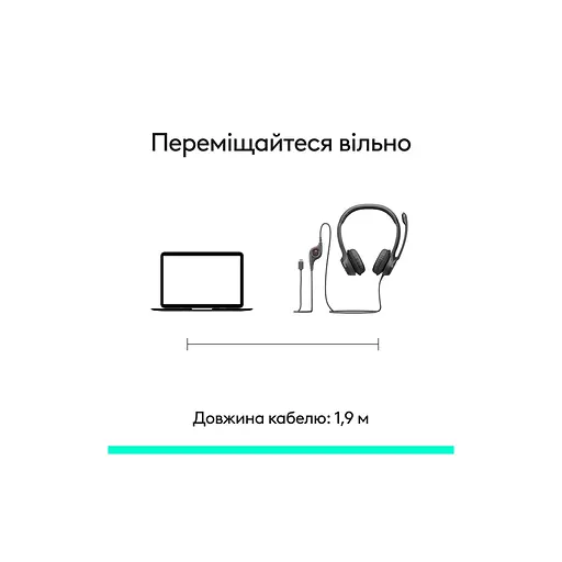 Навушники Logitech H390 USB-C Midnight Black (981-001576) - фото 8