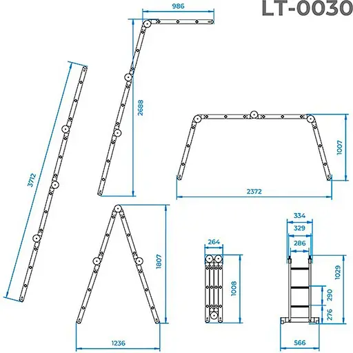 Драбина Intertool LT-0030 (140445) - фото 7