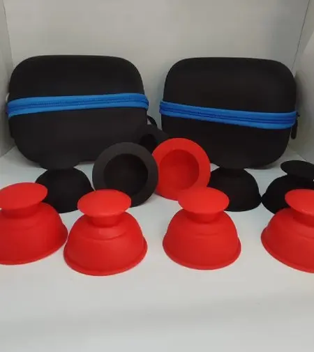 Силиконовые массажные банки Rockpods 10 штук (Черные и красные) - фото 5