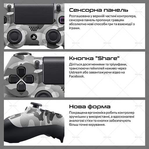 Беспроводной геймпад Sony PlayStation/PC DualShock 4 Green Camo - фото 3