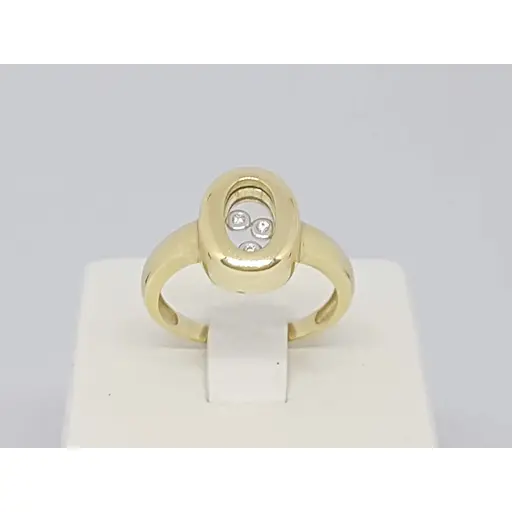 Золоте кільце Столична Ювелірна Фабрика з фіанітами. 150852Ж 18,5 - фото 3