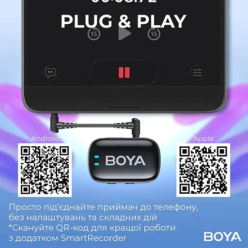 Мікрофон Boya mini-18 TRS for camera Black (mini-18) - фото 12