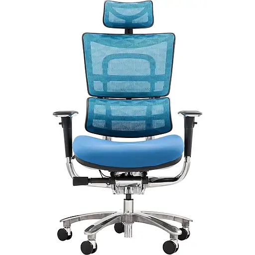 Офисное кресло GT Racer X-801A (W-55 B-45), синее (X-801A Blue (W-55 B-45)) - фото 2