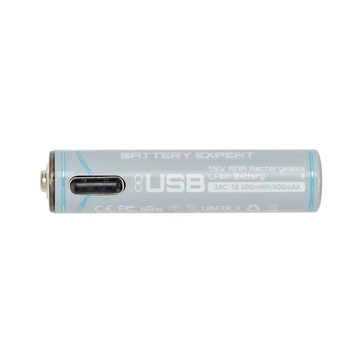 Аккумулятор Beston AAA USB Type-C 400mah 1.5V Li-ion * 4 (3AC-18/AA620272) - фото 3