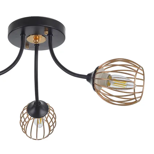 Люстра Brille лофт стельова E27 60W BK (BL-967C/3) - фото 4