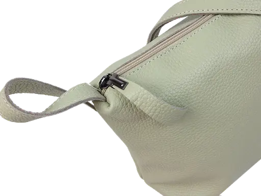 Женская кожаная наплечная сумка Borsacomoda салатовая sum0028728 - фото 9