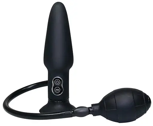 Анальна пробка True Black Vibrating Butt Plug 17 см (чорний)