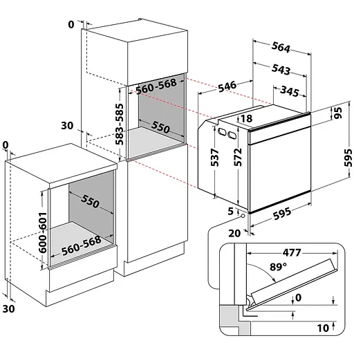 Духова шафа Whirlpool з гідролітичним очищенням W9OP24S2H - фото 9