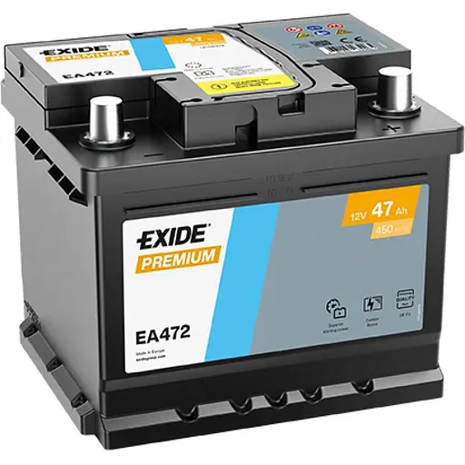 Автомобильный аккумулятор Exide Premium Carbon Boost 2.0 EA472 (-/+) 6СТ-47Ah АзЭ 450A (EN)