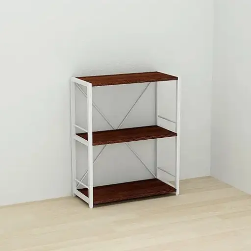 Этажерка 3/60 Ferrum-decor Серии Коннект 73x60x28 белый ДСП Венге 16мм (FRD-105524)