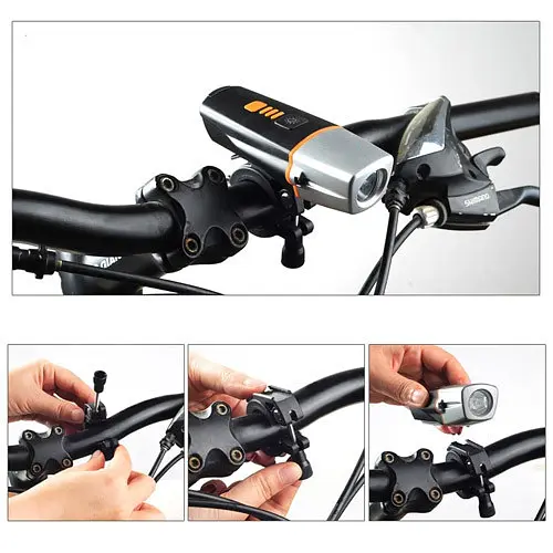 Велосипедний ліхтар BC21Pro-L2 датчик світла + microUSB + 6 режимів - фото 5