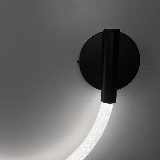 Современное бра с оплетенным неоном длиной 90 см Line F Арт. W210/800 BK - фото 3