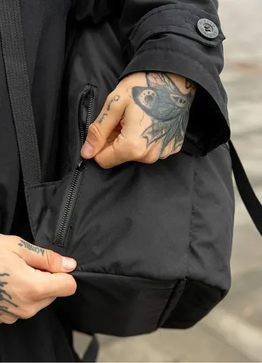 Мужской рюкзак Sambag RollTop ZARD черный тканевый 41 х 30 х 16 см (24238065m) - фото 4