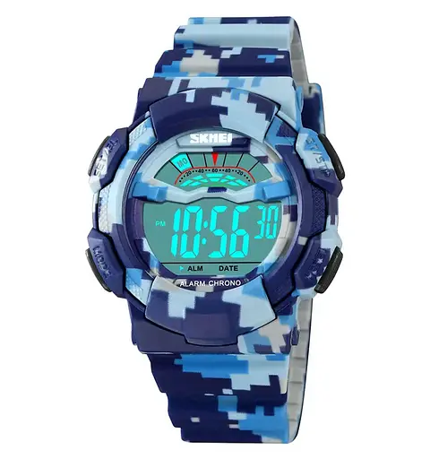 Чоловічий спортивний годинник Skmei 2153 (Синій камуфляж) - фото 3