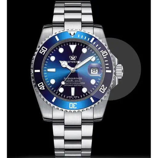 Чоловічий наручний годинник Hemsut Zurich Blue (Сріблястий) - фото 5