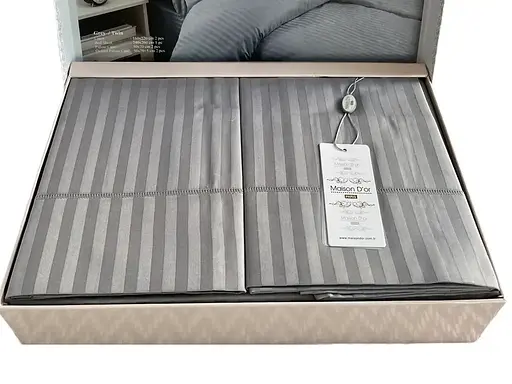 Постільна білизна Rails Grey Сатин Преміум Maison D'or pbe0051911 - фото 2