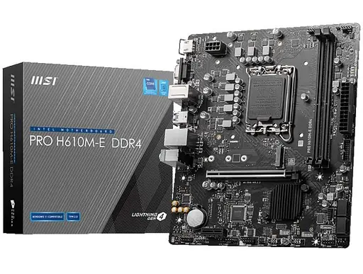 Материнская плата MSI PRO H610M-E DDR4 (PRO H610M-E DDR4) (Socket 1700, Intel H610, Micro-ATX) - фото 5