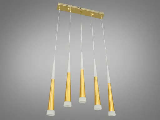 Сучасна світлодіодна люстра-підвіс потужністю 18 Вт, колір-золото - фото 3