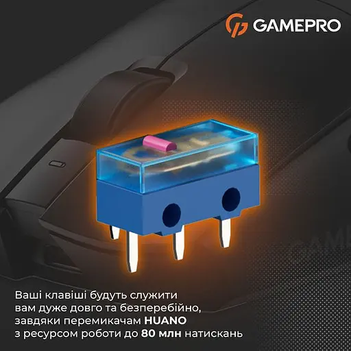 Мышь GamePro Genesis Wizard Wireless/Bluetooth/USB PixArt PAW3311 Sensor Black (GM160B) - фото 17