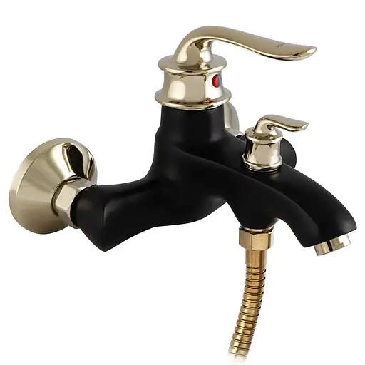 Смеситель для ванны Zerix Z30219-6 ZX0465 Черный матовый - фото 1