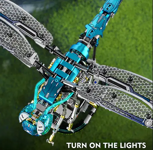 Конструктор механічний бабка -стрекоза  MJI Dragonfly  для дітей та дорослих  живий світ 866 деталей - фото 8