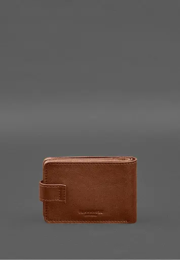 Кожаная обложка-портмоне для удостоверения участника боевых действий (УБД) Светло-коричневая - фото 8