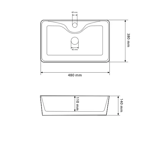 Умивальник VBI Forli marmo glossy накладний VBI-011105, Мармур - фото 2