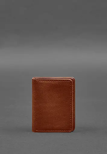 Кожаная обложка для водительского удостоверения, ID и пластиковых карт 2.0 светло-коричневая - фото 2