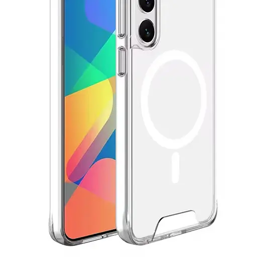 Чехол Epik TPU Space Case with MagSafe для Samsung Galaxy S24 FE Прозрачный - фото 2