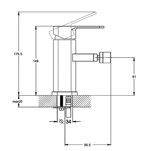 Змішувач для біде Zegor LEB2-123KT одноважільний бронзовий 30412 - фото 3