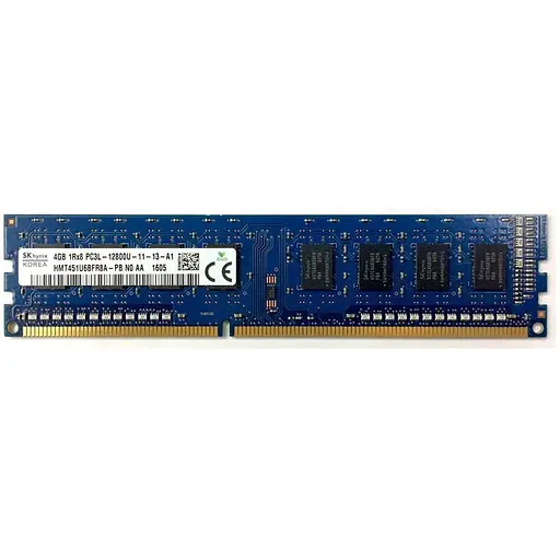 Оперативна пам'ять Hynix DDR3L 4GB 1600MHz 1Rx8 PC3L-12800, non-ECC Unbuffered Б/В