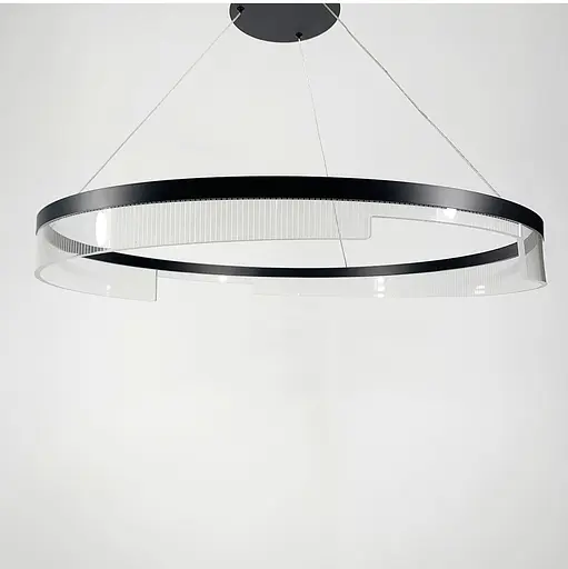 Дизайнерский светильник в черном каркасе Line.F Диаметр 80см - фото 7