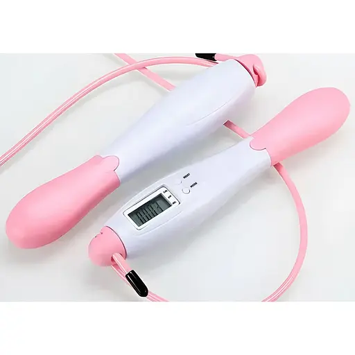 Скоростная скакалка со счетчиком EasyFit EF-1916-WP, белый-розовый - фото 3