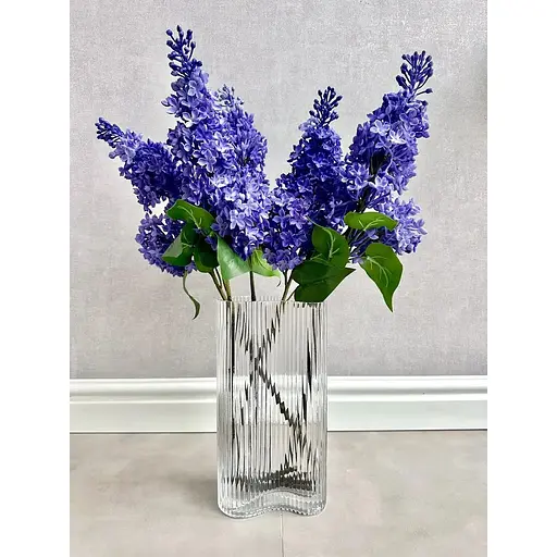 Сирень латексная Real Touch премиум качество ветка 72 см голубая - фото 5