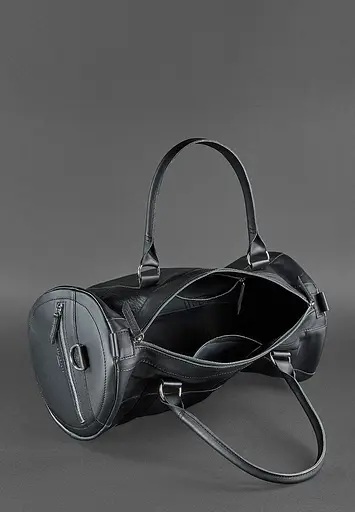 Шкіряна сумка Harper чорна Krast - фото 4