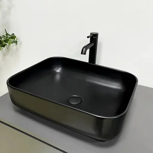 Умивальник VBI Palermo чорний матовий накладний VBI-012310, Чорний матовий - фото 1