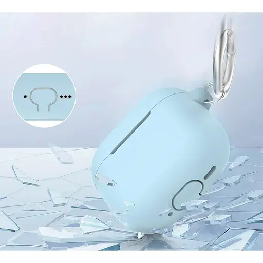 Чехол AhaStyle Colorful Silicone Case для AirPods 4 Sky Blue [133817] - фото 4