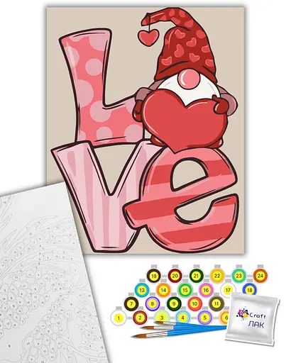 Картина за номерами "Гномик LOVE" 16130-AC 40х50 см - фото 2