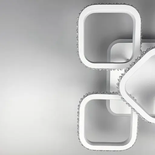 Світлодіодний світильник із RGB підсвіткою з кристалами на корпусі Line.F А 77073/4+1 S RGB WH - фото 4