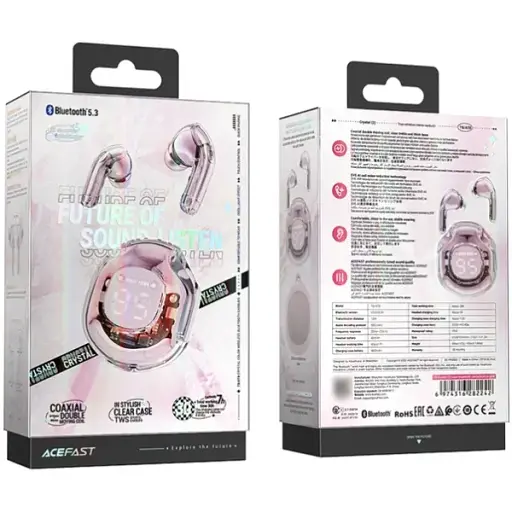 Наушники TWS Acefast T8 lotus pink - фото 3